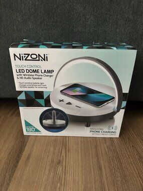 Nizoni Touch Control LED Dome Lamp with Wireless Phone Charger & HD Audio Speake